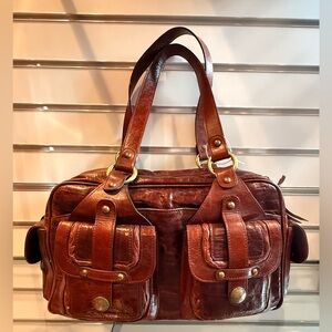 Charles David Rich Brown Genuine Leather Bag NWOT Designer Direct